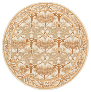 Safavieh Earthly Hand Tufted Wool Cotton Viscose Runner Rug - Elegant Floral Design For Timeless Home Decor Ivory ,Brown 65% Wool,20% Cotton,15% Viscose Et205t-6r