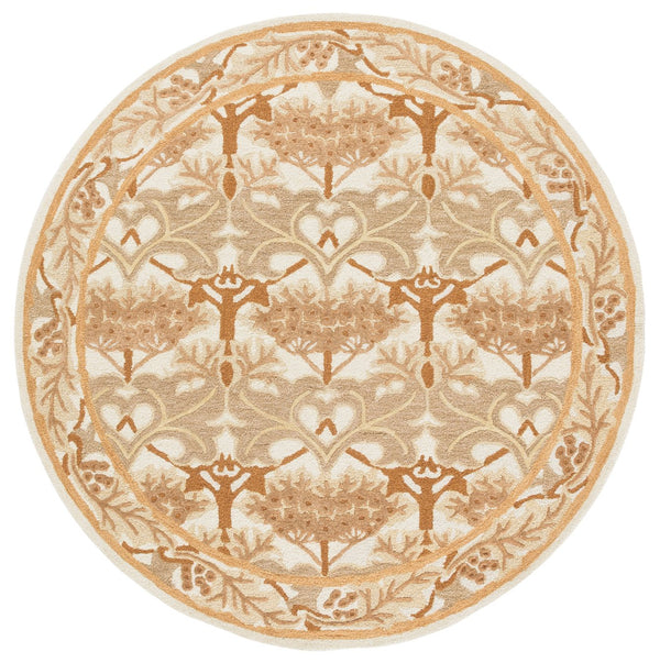 Safavieh Earthly Hand Tufted Wool Cotton Viscose Runner Rug - Elegant Floral Design For Timeless Home Decor Ivory ,Brown 65% Wool,20% Cotton,15% Viscose Et205t-6r