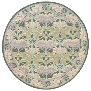 Safavieh Earthly Hand Tufted Wool Cotton Viscose Runner Rug - Elegant Floral Design For Timeless Home Decor Sage ,Beige 65% Wool,20% Cotton,15% Viscose Et205w-6r