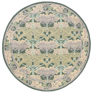 Safavieh Earthly Luxurious Hand-tufted Area Rug With Elegant Botanical Design For Sophisticated Living Spaces Sage ,Beige 65% Wool,20% Cotton,15% Viscose Et205w-4