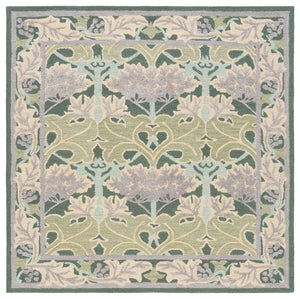 Safavieh Earthly Luxurious Hand-tufted Area Rug With Elegant Botanical Design For Sophisticated Living Spaces Sage ,Beige 65% Wool,20% Cotton,15% Viscose Et205w-4