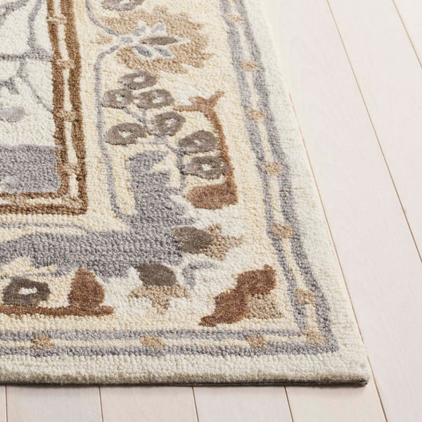 Safavieh Earthly Treasures Hand-tufted Area Rug - Elegant Transitional Design For Cozy Living Spaces Ivory ,Grey 65% Wool,20% Cotton,15% Viscose Et210f-6