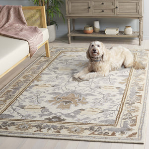 Safavieh Earthly Treasures Hand-tufted Runner Rug - Luxurious Wool Blend, Elegant Botanical Design For Home Decor Ivory ,Grey 65% Wool,20% Cotton,15% Viscose Et210f-5