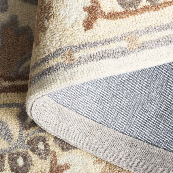 Safavieh Earthly Treasures Hand-tufted Runner Rug - Luxurious Wool Blend, Elegant Botanical Design For Home Decor Ivory ,Grey 65% Wool,20% Cotton,15% Viscose Et210f-5