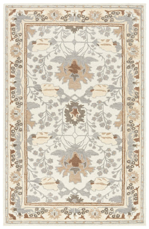 Safavieh Earthly Treasures Hand-tufted Runner Rug - Luxurious Wool Blend, Elegant Botanical Design For Home Decor Ivory ,Grey 65% Wool,20% Cotton,15% Viscose Et210f-5
