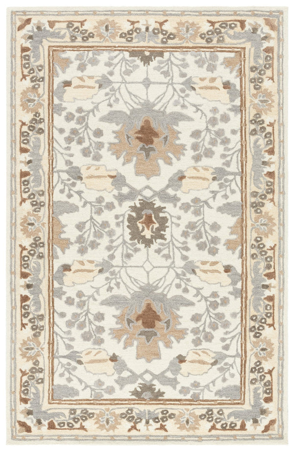 Safavieh Earthly Treasures Hand-tufted Runner Rug - Luxurious Wool Blend, Elegant Botanical Design For Home Decor Ivory ,Grey 65% Wool,20% Cotton,15% Viscose Et210f-5
