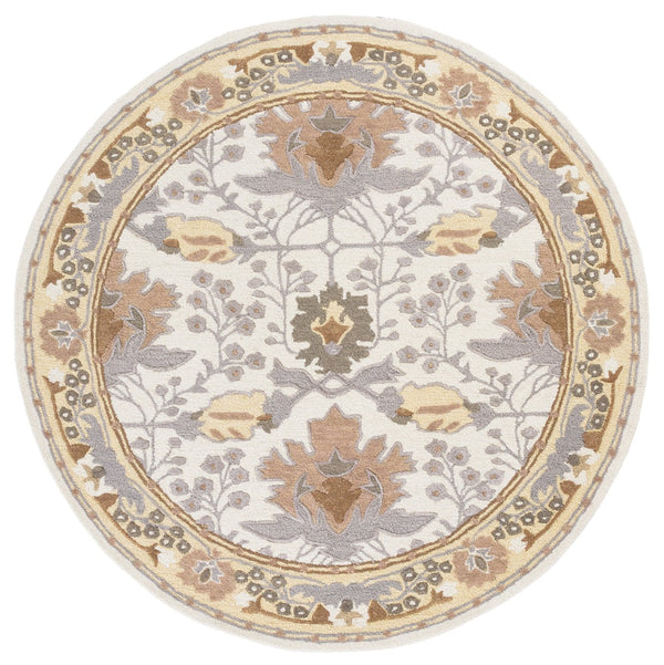 Safavieh Earthly Treasures Hand-tufted Runner Rug - Luxurious Wool Blend, Elegant Botanical Design For Home Decor Ivory ,Grey 65% Wool,20% Cotton,15% Viscose Et210f-6r