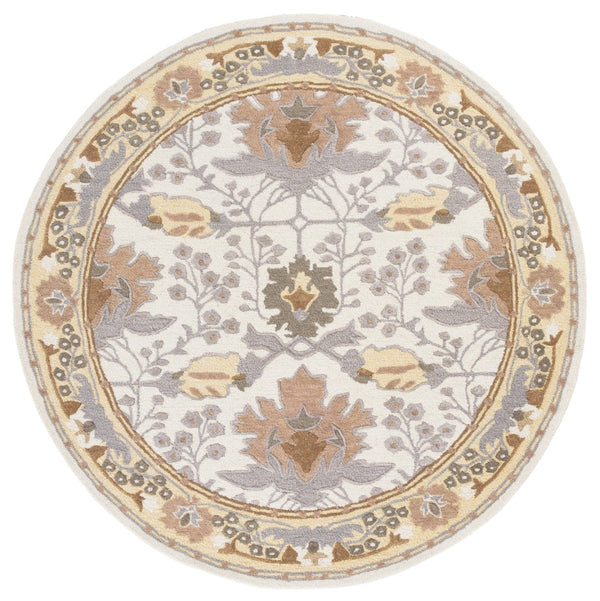 Safavieh Earthly Treasures Hand-tufted Area Rug - Elegant Transitional Design For Cozy Living Spaces Ivory ,Grey 65% Wool,20% Cotton,15% Viscose Et210f-6