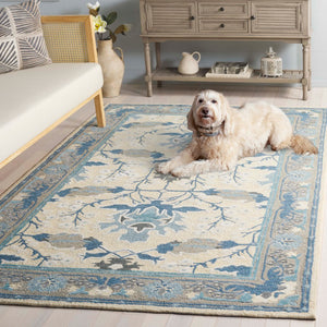 Safavieh Earthly Treasures Hand-tufted Area Rug - Elegant Transitional Design For Cozy Living Spaces Blue ,Beige 65% Wool,20% Cotton,15% Viscose Et210m-3