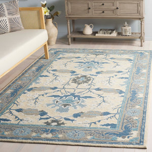 Safavieh Earthly Treasures Hand-tufted Area Rug - Elegant Transitional Design For Cozy Living Spaces Blue ,Beige 65% Wool,20% Cotton,15% Viscose Et210m-3