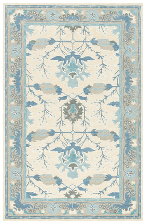 Safavieh Earthly Treasures Hand-tufted Area Rug - Elegant Transitional Design For Cozy Living Spaces Blue ,Beige 65% Wool,20% Cotton,15% Viscose Et210m-3