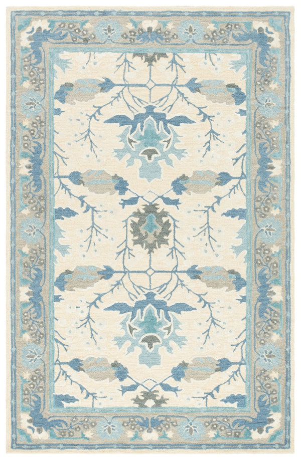 Safavieh Earthly Treasures Hand-tufted Area Rug - Elegant Transitional Design For Cozy Living Spaces Blue ,Beige 65% Wool,20% Cotton,15% Viscose Et210m-3