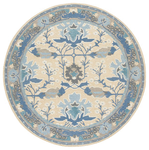 Safavieh Earthly Treasures Hand-tufted Area Rug - Elegant Transitional Design For Cozy Living Spaces Blue ,Beige 65% Wool,20% Cotton,15% Viscose Et210m-3