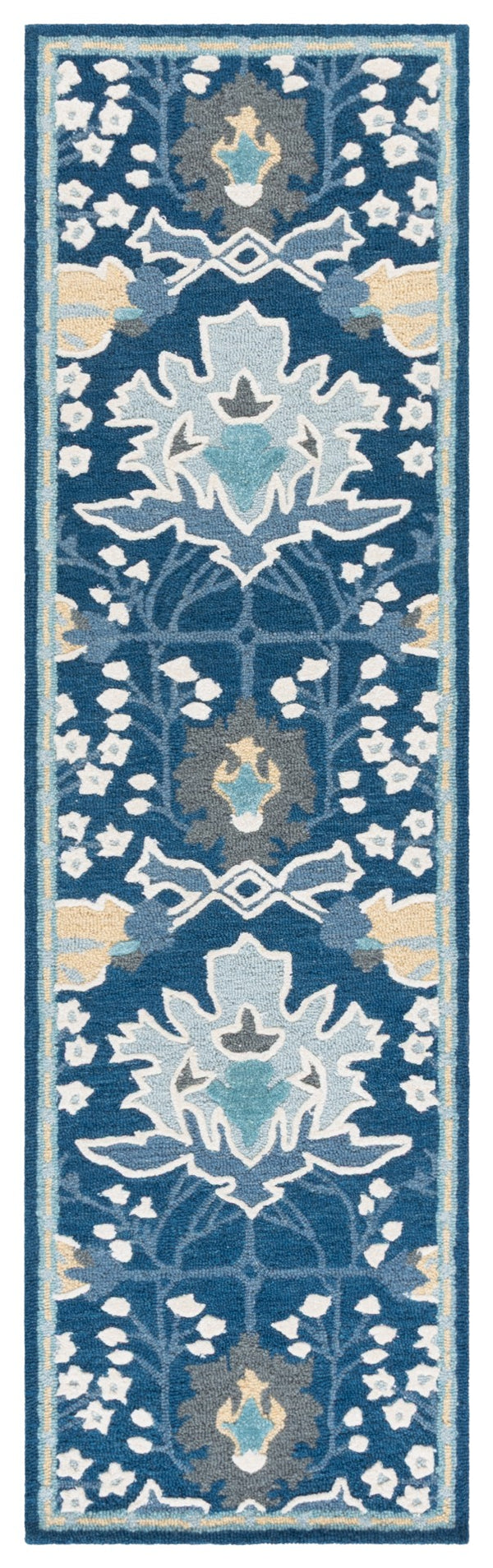Safavieh Earthly Treasures Hand-tufted Area Rug - Elegant Transitional Design For Cozy Living Spaces Navy ,Beige 65% Wool,20% Cotton,15% Viscose Et210n-8