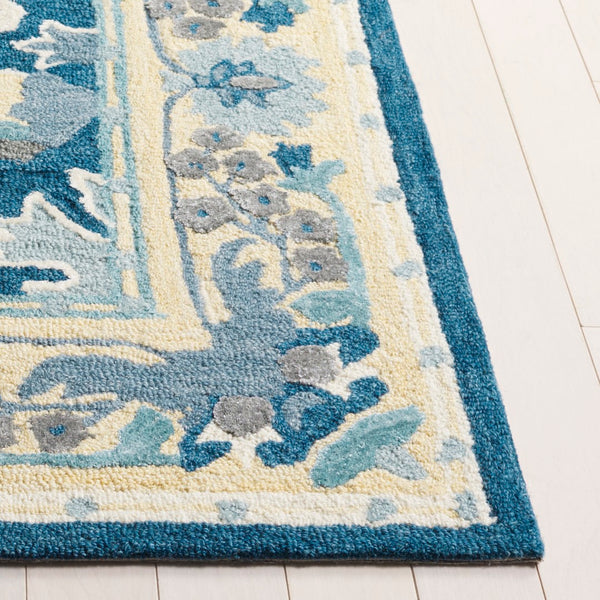 Safavieh Earthly Treasures Hand-tufted Area Rug - Elegant Transitional Design For Cozy Living Spaces Navy ,Beige 65% Wool,20% Cotton,15% Viscose Et210n-8