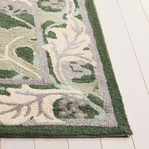 Safavieh Earthly Treasures Hand-tufted Runner Rug - Luxurious Wool Blend, Elegant Botanical Design For Home Decor Sage ,Beige 65% Wool,20% Cotton,15% Viscose Et210w-5