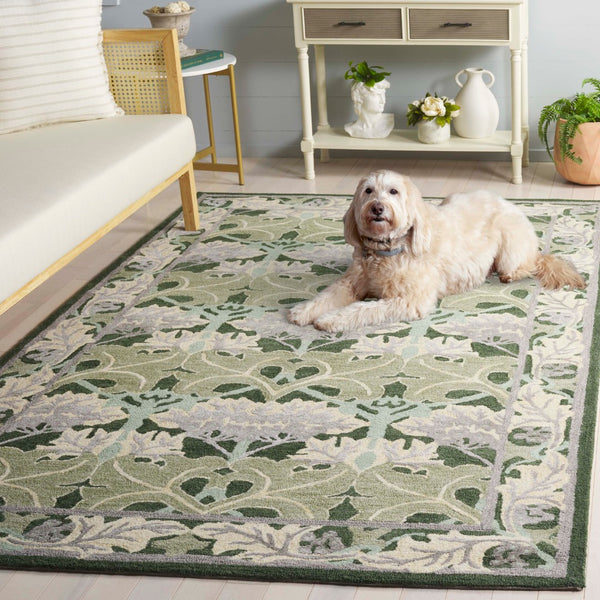 Safavieh Earthly Treasures Hand-tufted Area Rug - Elegant Transitional Design For Cozy Living Spaces Sage ,Beige 65% Wool,20% Cotton,15% Viscose Et210w-6