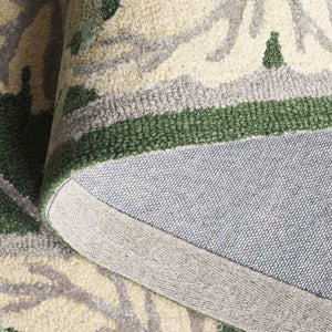 Safavieh Earthly Treasures Hand-tufted Runner Rug - Luxurious Wool Blend, Elegant Botanical Design For Home Decor Sage ,Beige 65% Wool,20% Cotton,15% Viscose Et210w-5