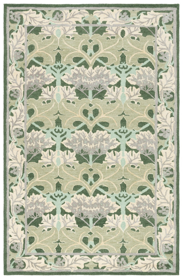 Safavieh Earthly Treasures Hand-tufted Area Rug - Elegant Transitional Design For Cozy Living Spaces Sage ,Beige 65% Wool,20% Cotton,15% Viscose Et210w-6