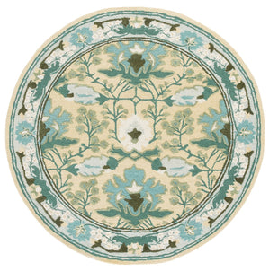 Safavieh Earthly Treasures Hand-tufted Runner Rug - Luxurious Wool Blend, Elegant Botanical Design For Home Decor Sage ,Beige 65% Wool,20% Cotton,15% Viscose Et210w-6r