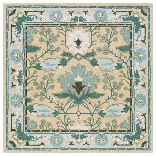 Safavieh Earthly Treasures Hand-tufted Runner Rug - Luxurious Wool Blend, Elegant Botanical Design For Home Decor Sage ,Beige 65% Wool,20% Cotton,15% Viscose Et210w-6sq