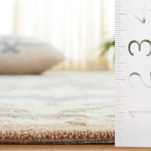 Safavieh Earthly Treasures Runner Rug - Elegant Floral Design In Neutral Tones For Hallway Or Living Space Style Ivory ,Beige 65% Wool,20% Cotton,15% Viscose Et215a-5