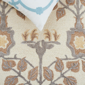 Safavieh Earthly Treasures Exquisite Transitional Area Rug - Hand-tufted Botanical Design For Elegant Home Decor Ivory ,Beige 65% Wool,20% Cotton,15% Viscose Et215a-4