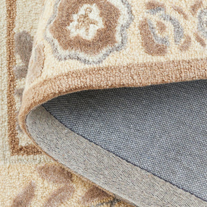 Safavieh Earthly Treasures Runner Rug - Elegant Floral Design In Neutral Tones For Hallway Or Living Space Style Ivory ,Beige 65% Wool,20% Cotton,15% Viscose Et215a-5