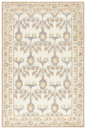 Safavieh Earthly Treasures Exquisite Transitional Area Rug - Hand-tufted Botanical Design For Elegant Home Decor Ivory ,Beige 65% Wool,20% Cotton,15% Viscose Et215a-4
