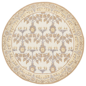 Safavieh Earthly Treasures Runner Rug - Elegant Floral Design In Neutral Tones For Hallway Or Living Space Style Ivory ,Beige 65% Wool,20% Cotton,15% Viscose Et215a-6r