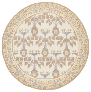 Safavieh Earthly Treasures Exquisite Transitional Area Rug - Hand-tufted Botanical Design For Elegant Home Decor Ivory ,Beige 65% Wool,20% Cotton,15% Viscose Et215a-4