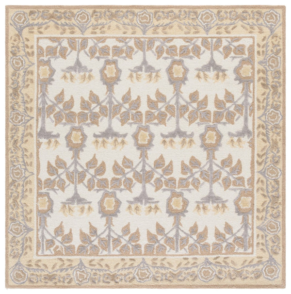 Safavieh Earthly Treasures Exquisite Transitional Area Rug - Hand-tufted Botanical Design For Elegant Home Decor Ivory ,Beige 65% Wool,20% Cotton,15% Viscose Et215a-4