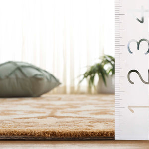 Safavieh Earthly Treasures Runner Rug - Elegant Floral Design In Neutral Tones For Hallway Or Living Space Style Ivory ,Brown 65% Wool,20% Cotton,15% Viscose Et215t-5