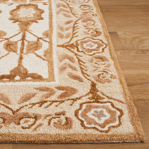 Safavieh Earthly Treasures Exquisite Transitional Area Rug - Hand-tufted Botanical Design For Elegant Home Decor Ivory ,Brown 65% Wool,20% Cotton,15% Viscose Et215t-6
