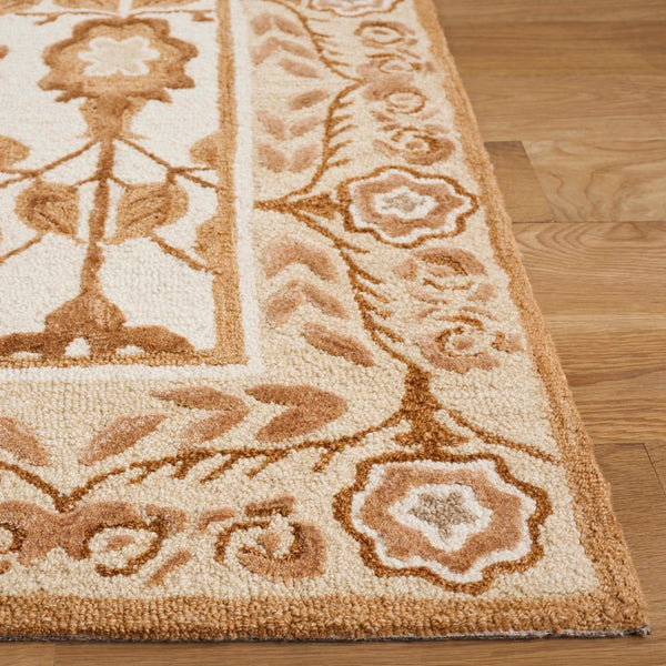 Safavieh Earthly Treasures Exquisite Transitional Area Rug - Hand-tufted Botanical Design For Elegant Home Decor Ivory ,Brown 65% Wool,20% Cotton,15% Viscose Et215t-6