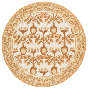 Safavieh Earthly Treasures Runner Rug - Elegant Floral Design In Neutral Tones For Hallway Or Living Space Style Ivory ,Brown 65% Wool,20% Cotton,15% Viscose Et215t-6r