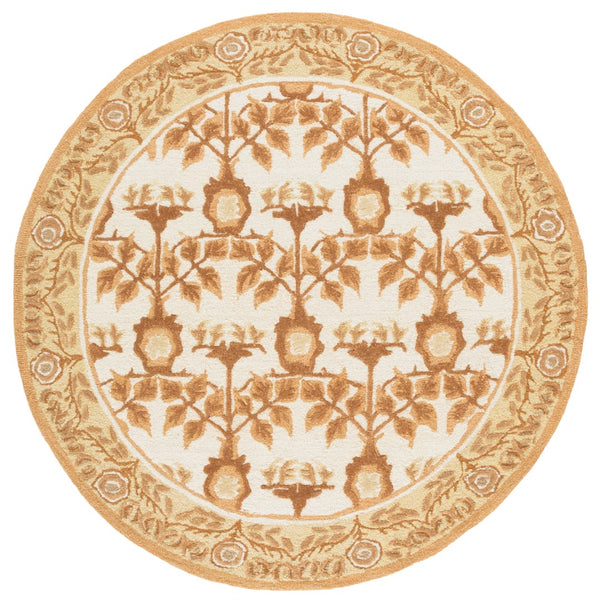 Safavieh Earthly Treasures Exquisite Transitional Area Rug - Hand-tufted Botanical Design For Elegant Home Decor Ivory ,Brown 65% Wool,20% Cotton,15% Viscose Et215t-6