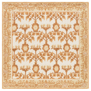 Safavieh Earthly Treasures Exquisite Transitional Area Rug - Hand-tufted Botanical Design For Elegant Home Decor Ivory ,Brown 65% Wool,20% Cotton,15% Viscose Et215t-6