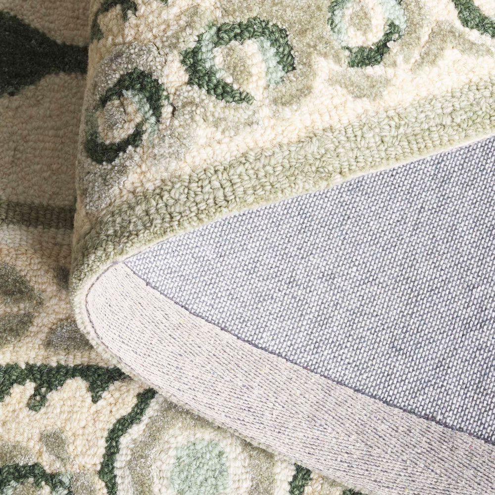 Safavieh Earthly Hand‑Tufted Ivory Sage Runner Rug — Transitional Botanical Motif, Durable Wool Blend Comfort 2'-3" x 8'-0" ET215W-28