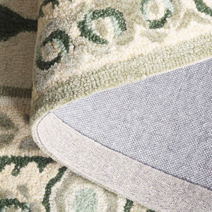 Safavieh Earthly Hand‑Tufted Ivory Sage Runner Rug — Transitional Botanical Motif, Durable Wool Blend Comfort 2'-3" x 8'-0" ET215W-28