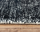Rizzy Etchings ETC101 Hand Tufted Transitional Wool Rug Black 8'6" x 11'6"