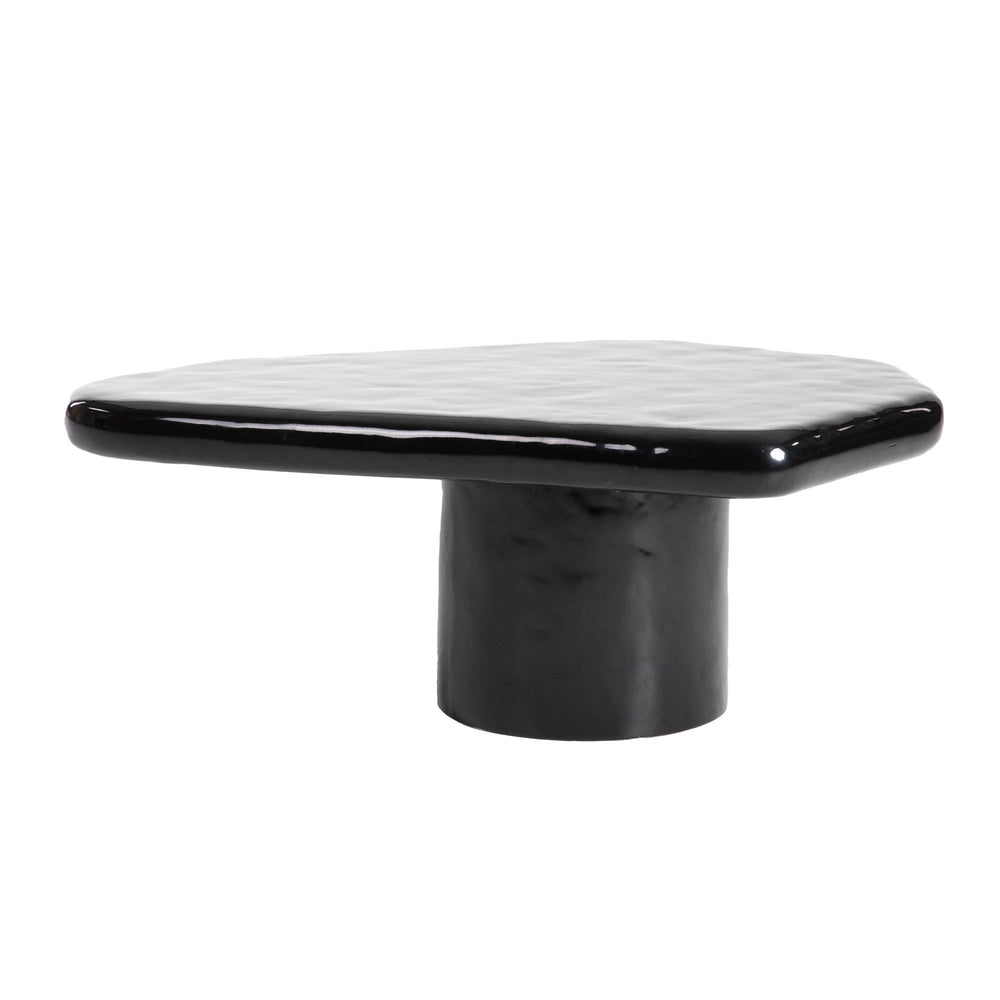 Lh Imports Eternal Black Coffee Table - Sleek Gloss Finish, Nesting Design, Versatile Décor Fit For Your Home Black Concrete,Gloss Finish Ete032