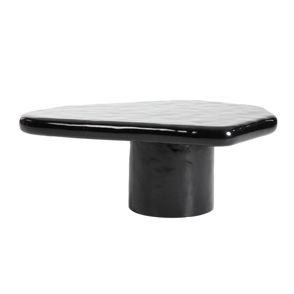 Lh Imports Eternal Black Coffee Table - Sleek Gloss Finish, Nesting Design, Versatile Décor Fit For Your Home Black Concrete,Gloss Finish Ete032