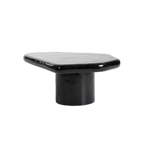 Lh Imports Eternal Black Coffee Table - Sleek Gloss Finish, Nesting Design, Versatile Décor Fit For Your Home Black Concrete,Gloss Finish Ete032