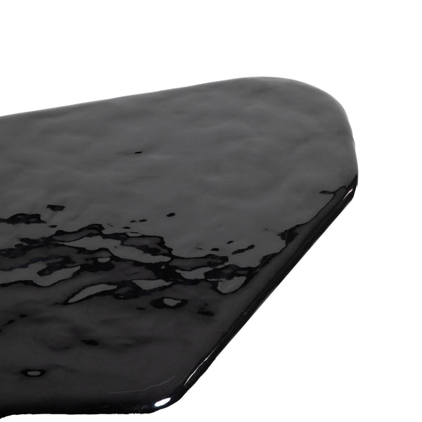 Lh Imports Eternal Black Coffee Table - Sleek Gloss Finish, Nesting Design, Versatile Décor Fit For Your Home Black Concrete,Gloss Finish Ete032