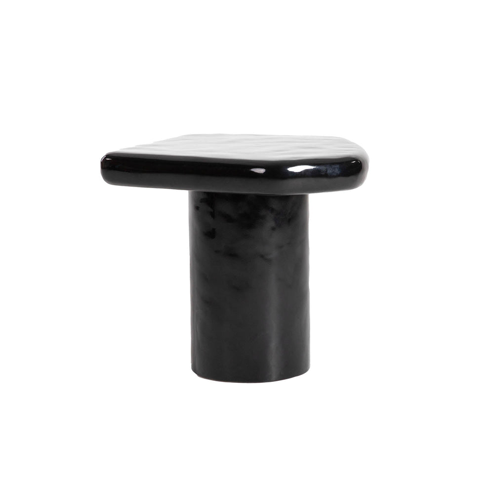 Lh Imports Eternal Black Side Table - Stylish Gloss Finish, Perfect For Nesting, Enhances Any Room Décor Effortlessly Black Concrete,Gloss Finish Ete033