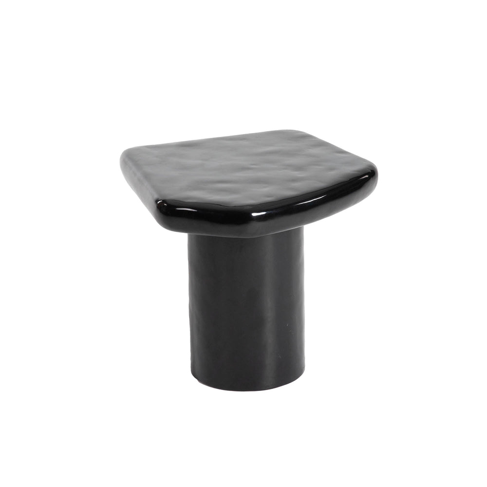Lh Imports Eternal Black Side Table - Stylish Gloss Finish, Perfect For Nesting, Enhances Any Room Décor Effortlessly Black Concrete,Gloss Finish Ete033