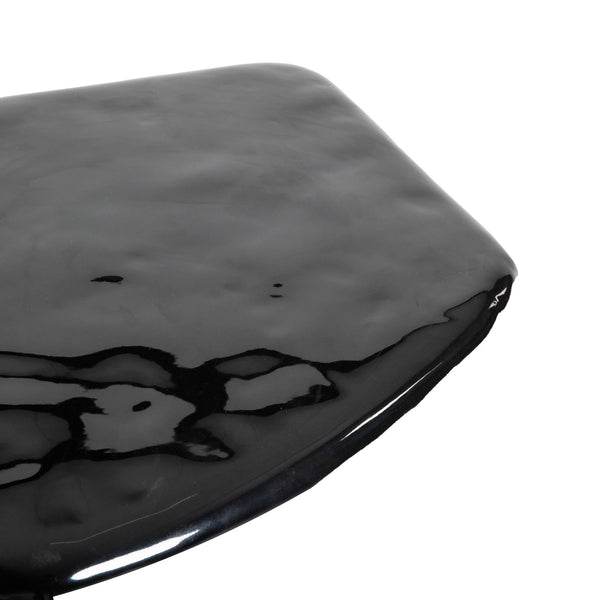 Lh Imports Eternal Black Side Table - Stylish Gloss Finish, Perfect For Nesting, Enhances Any Room Décor Effortlessly Black Concrete,Gloss Finish Ete033