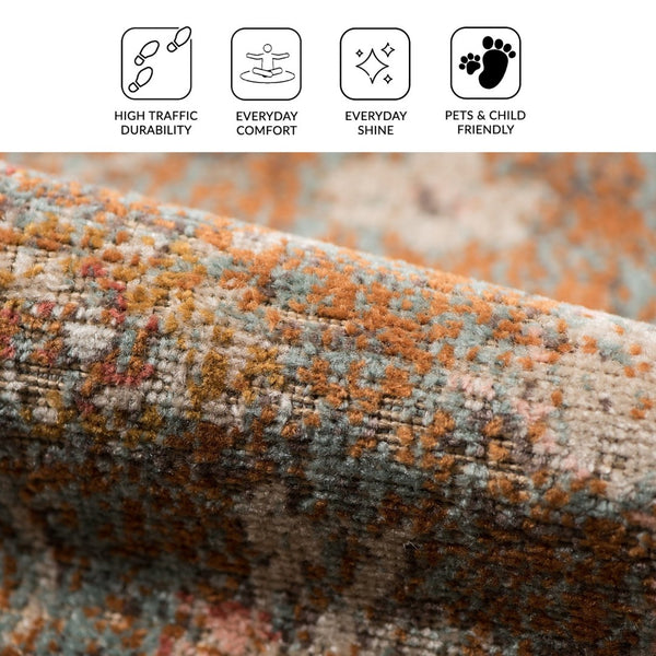 Amer Rugs Eternal Farmhouse Medallion Power-loom Area Rug – Vintage Charm And Durability For Any Space Taupe Polypropylene Ete112776