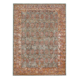 AMER Rugs Eternal Pierson ETE-15 Power-Loomed Machine Made Polypropylene Transitional Bordered Rug Teal 5'7" x 7'6"